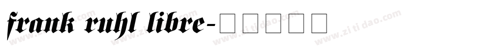 frank ruhl libre字体转换